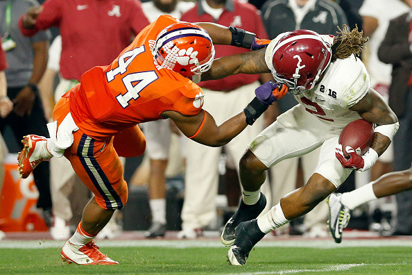 Former Clemson linebacker and Lamar native B.J. Goodson is shown here in the national championship game versus Alabama last January.