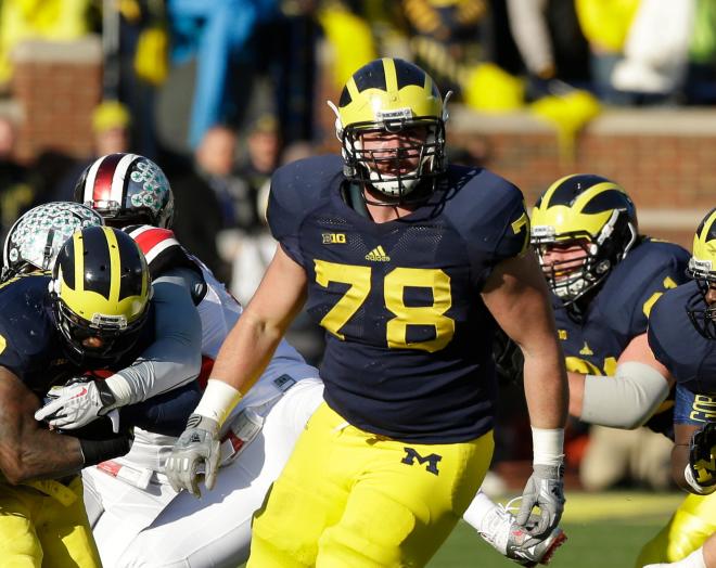 Erik Magnuson will once again pave the way for Michigan's power offense this season.