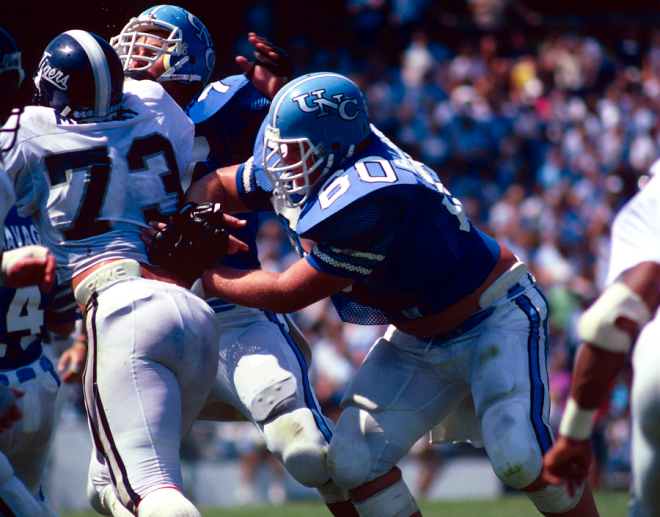 Brian Blados helped pave the way for some of Carolina's best running backs ever in the early 1980s.