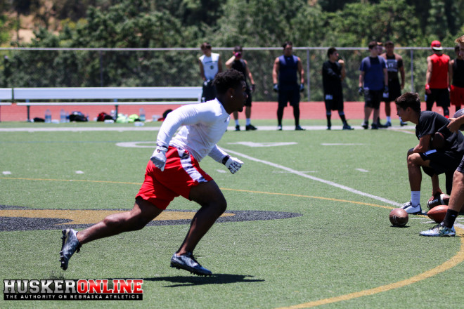 2018 Rivals100 RB TJ Pledger during one-on-ones