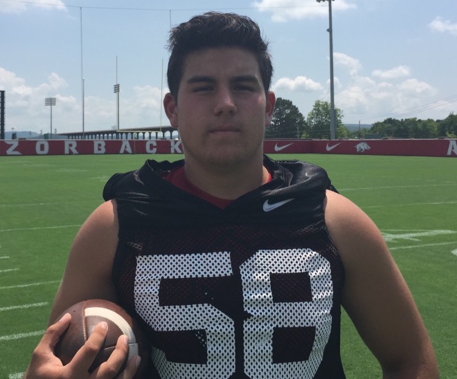 Higuera was one of several highly-rated specialists at Arkansas' camp Saturday.
