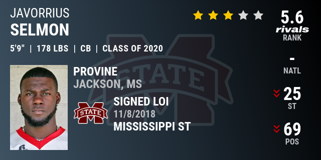 Javorrius Selmon 2020 Cornerback Rivals Com