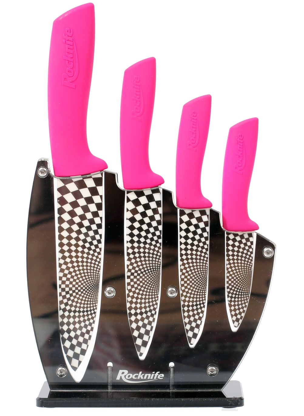Pink Kitchen Knife Set Rocknife Ceramic Knives