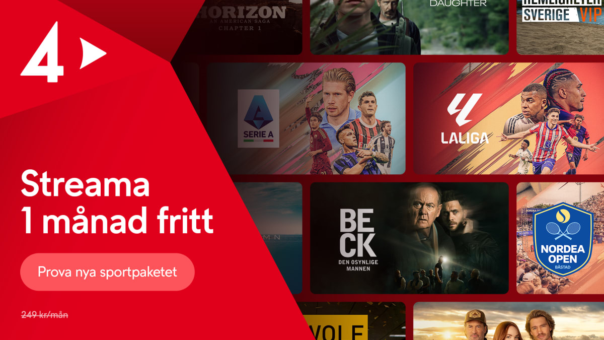 Utnyttja exklusivt erbjudande med TV4 Play Sport: En gratis månad utan bindningstid