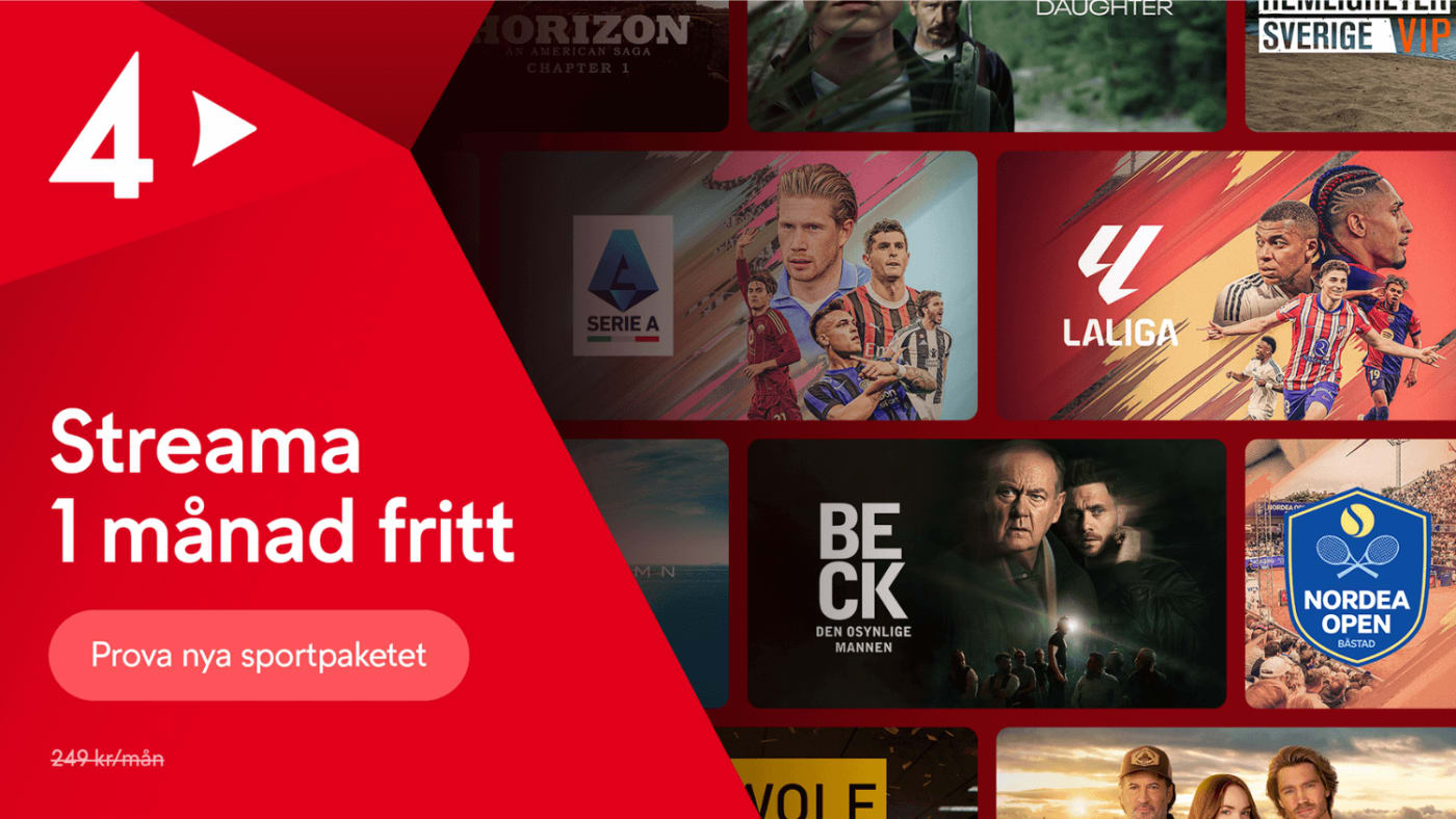 TV4 Play Sport – Nyhet för sportälskare: Nu får du en månad helt gratis via Tvsporten.nu