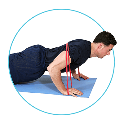 mini-loop-band-triceps-extension - Youtrainfitness, Resistance Bands, Tubes, PEAMS Push-up Mat