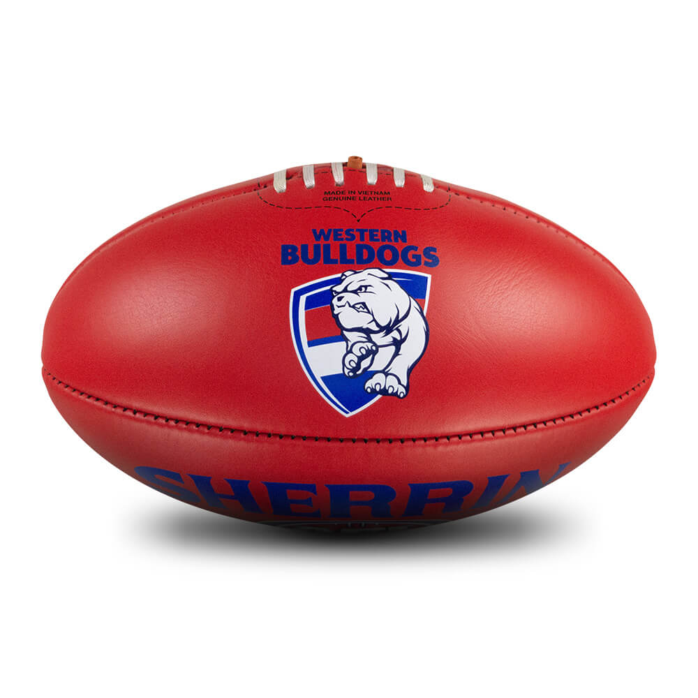 AFL Team Leather Ball Western Bulldogs
