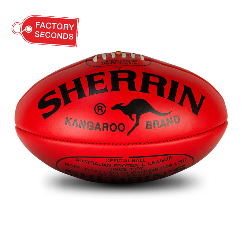 Sherrin AFL Replica Game Ball Red Size 5 Football 