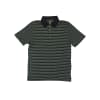 Ashworth Golf Mens Black / Green Stripe Polo Shirt - Black Medium