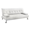 Homegear Faux Leather Deluxe Sofa Bed White