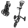 Caddymatic Golf X-Lite One-Click Folding Pull/Push Golf Trolley Black