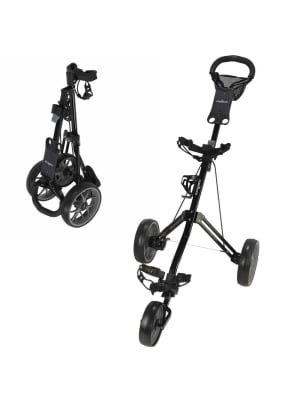 OPEN BOX Caddymatic Golf Pro Lite 3 Wheel Golf Cart Black/Grey