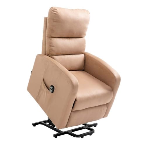 Homegear Microfibre Power Lift Riser Recliner Chair with Electric Recline and Remote - Taupe