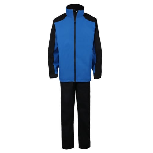 Ram Golf FX Premium Waterproof Suit (Jacket and Trousers), Black/Blue
