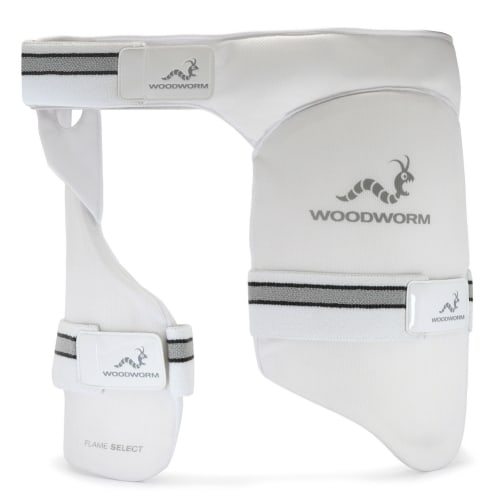 Woodworm Cricket Flame Select Dual Thigh Pad / Inner Thigh Lower Body Protector, Right Hand