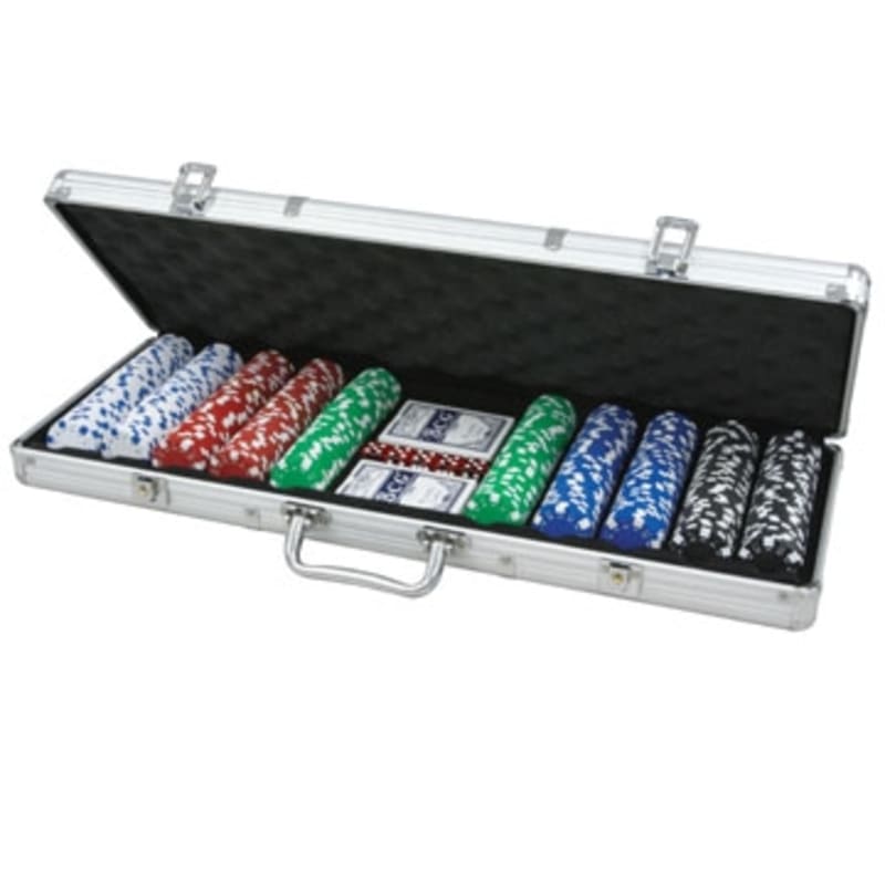 CQ Poker 500 Dice 11.5g Poker Chips in Aluminium Case