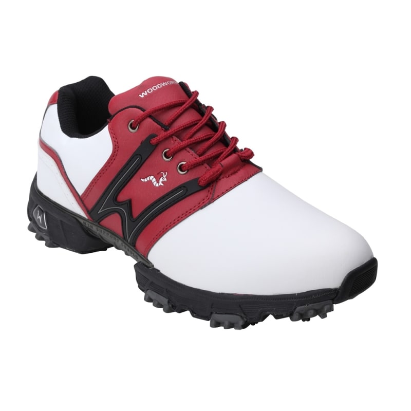 Woodworm Tour V2.0 Golf Shoes - White / Red