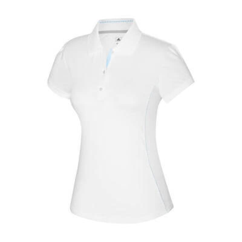 Adidas ClimaCool Ladies Wht Base Piped Polo