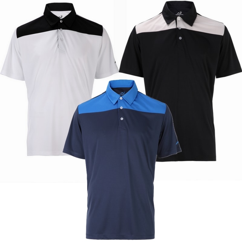 Woodworm Panel Golf Polo Shirts - 3 Pack