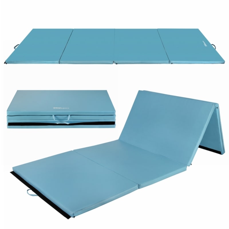 Open Box Confidence 10 Foot Xl Folding Gym Mat Blue Golf Outlets