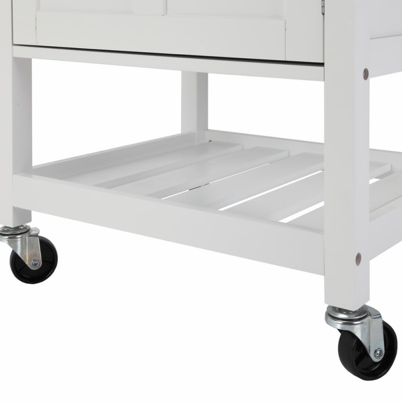 Homegear Compact Kitchen Storage Cart Island White just ...