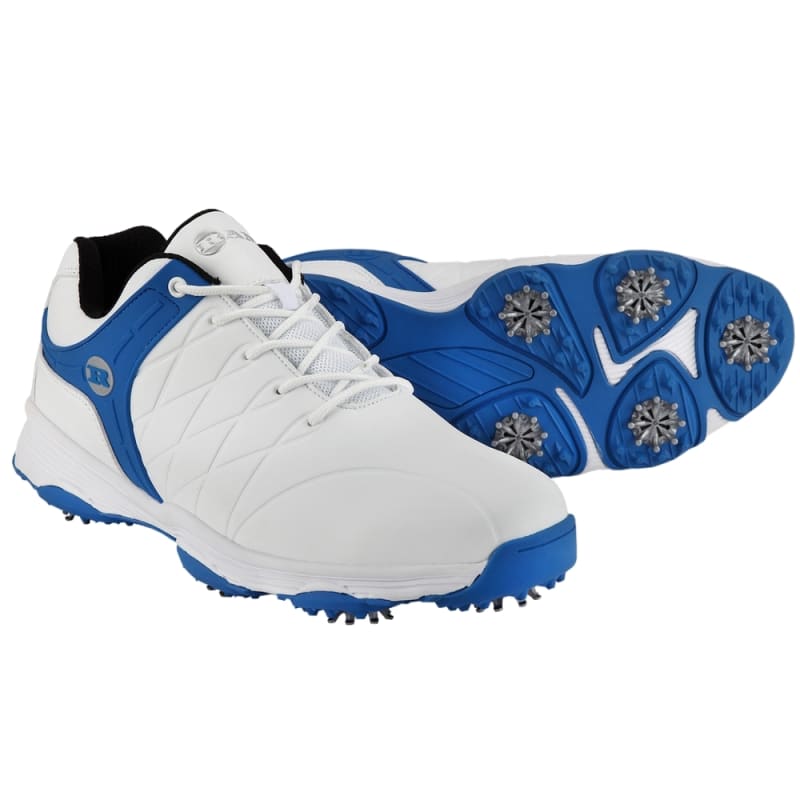 Ram Golf FX Tour Mens Waterproof Golf Shoes - White / Blue