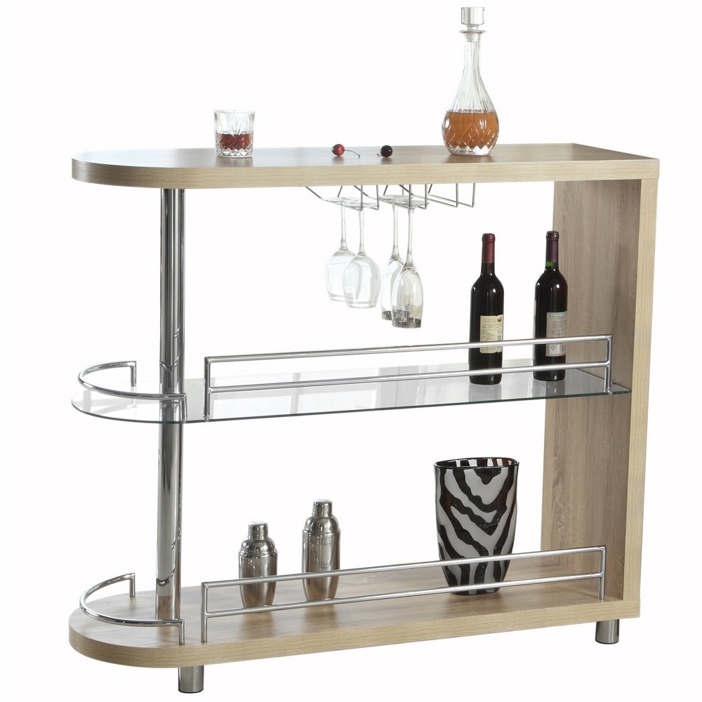 OPEN BOX Homegear Deluxe Kitchen Bar Table - Oak just $97 ...