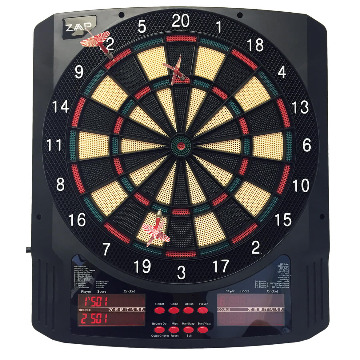Zaap Pro Electronic Soft Tip Darts Board Game Golf Outlets Of America Golf Outlets Of America