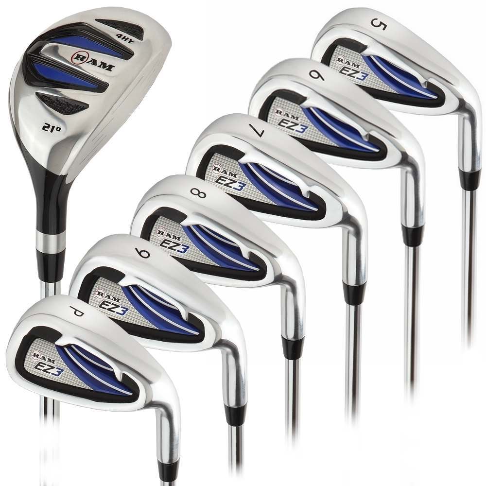 Golf iron set plus 1 inch clearance
