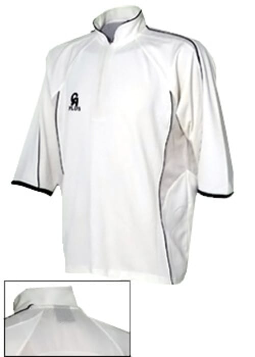 CA Micro Mesh Plus Cricket Shirt - White/Blue