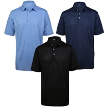 3 PACK Woodworm Golf Polo Shirts, Tech Stripe