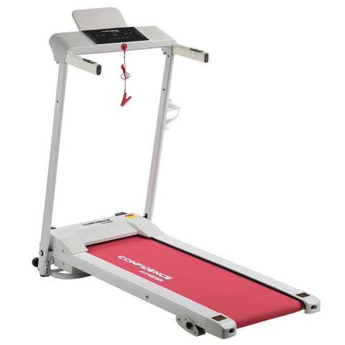 Confidence Fitness Ultra 200 Treadmill Electric Motorised Running Machine White/Pink