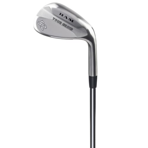 Ram Golf Tour Grind Milled Face Golf Wedge, Chrome, Mens Right Hand