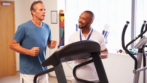 treadmill, doctor, man, mens health