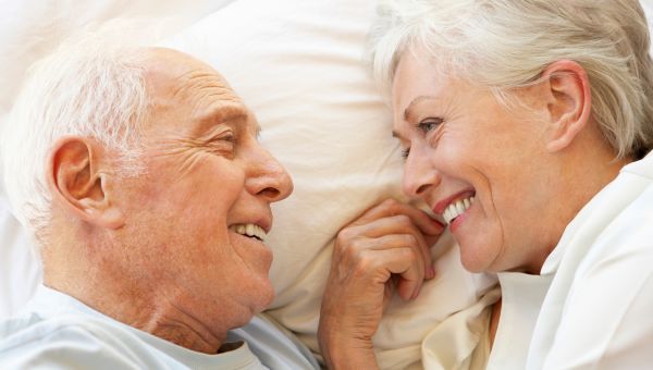 older couple in bed