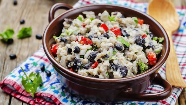 black beans and brown rice