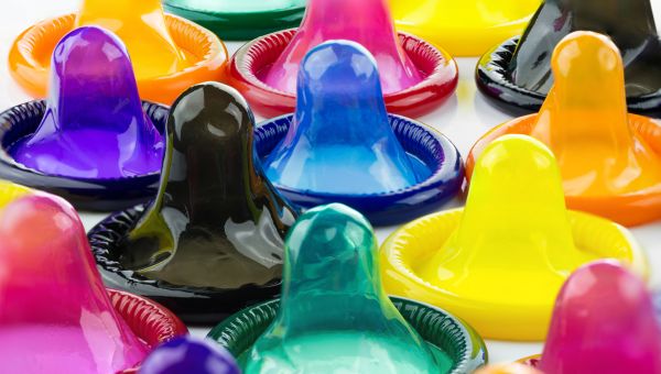 Colorful condoms