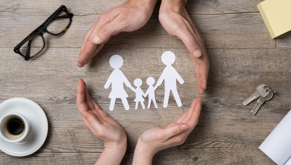family, cut outs, hands