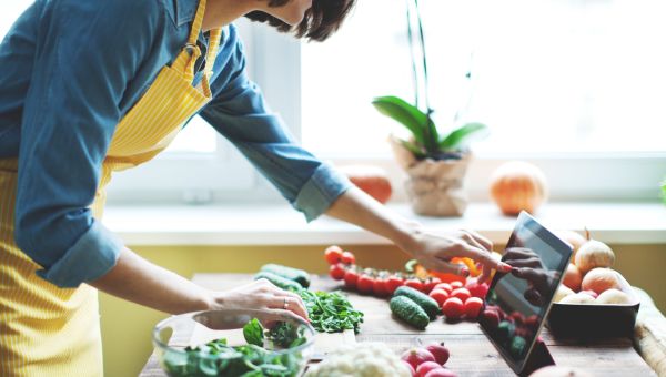 preparing vegetables