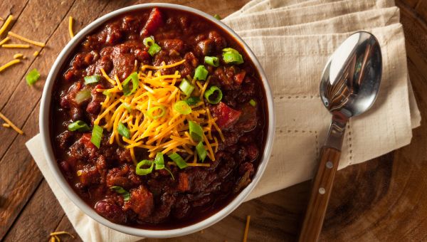 chili, healthy chili, bowl of chili, simple recipes