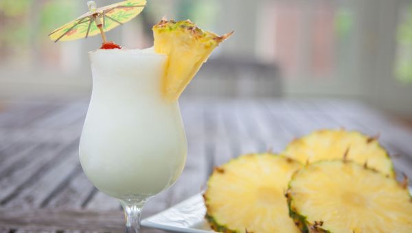 beverage, pina colada, pineapple, umbrella