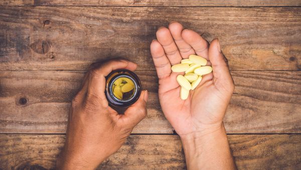 hand, pills, pill bottle, supplements