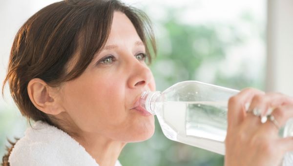 Someone drinking water