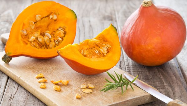 cutting pumpkin for cooking