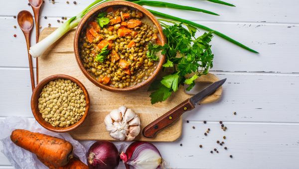 a bowl of lentils