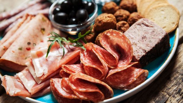 various types of meat plate