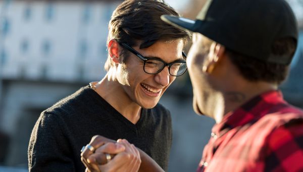 Two men shaking hands