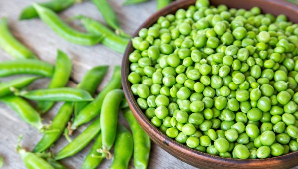 Peas in a bowl.