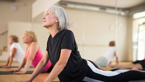 senior woman doing yoga