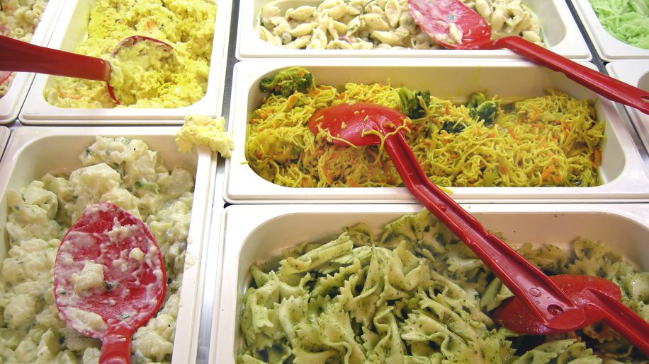 buffet, salad bar